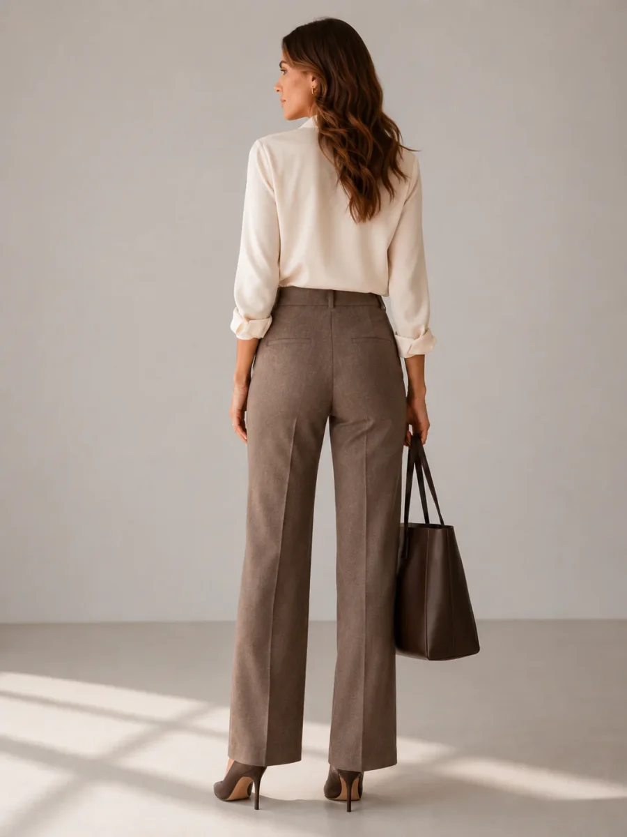 Business-Hose „Amelie“ Melange Fungi – Bild 7
