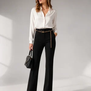 Jerseyhose „Fawn Flap Pocket“ Schwarz