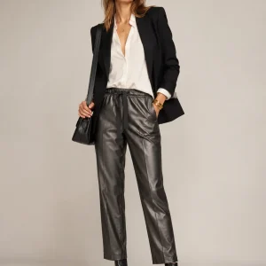 Vegane Lederhose „Colette“ Anthrazit
