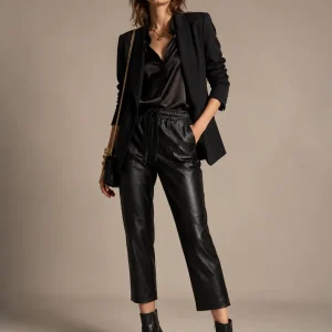Vegane Lederhose „June“ Schwarz